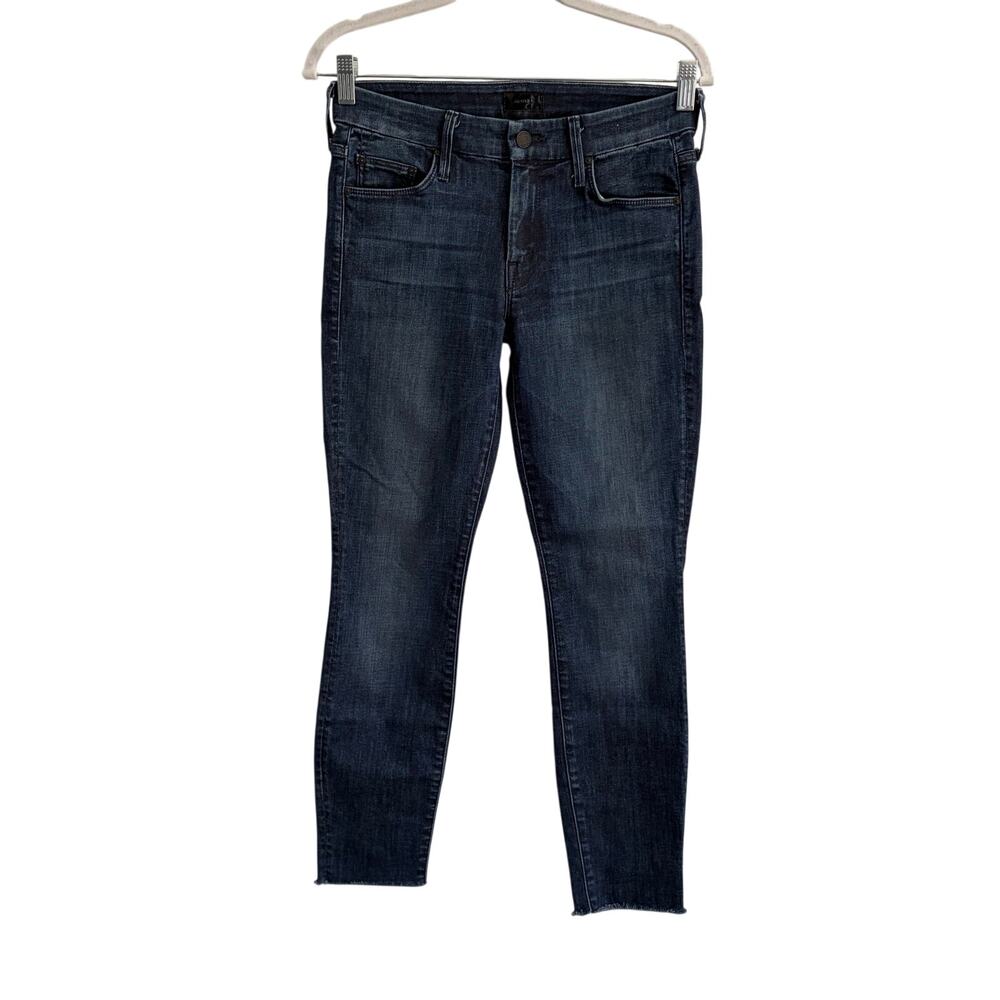 Mother Looker Ankle Fray Denim Jeans Women's Size 26 Twilight Magic